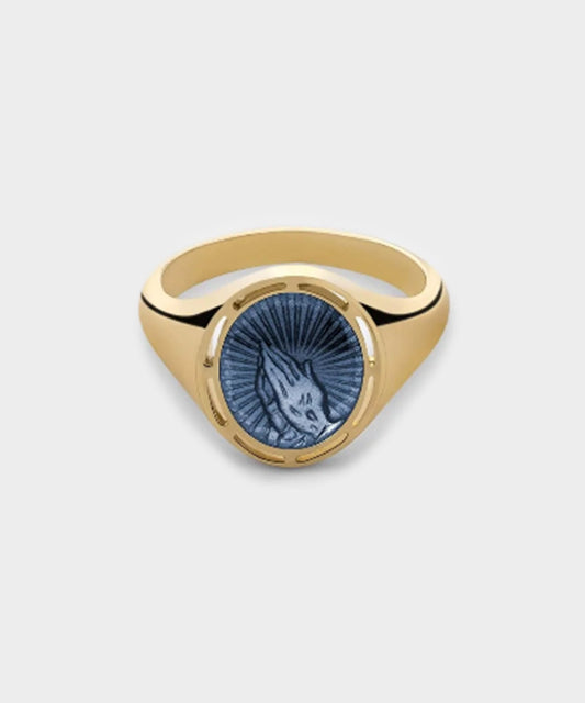 Miansai Gold Vermeil Divini Ring with Enamel - Gold
