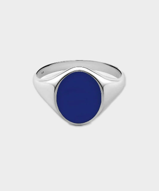 Miansai Sterling Silver Heritage Ring with Enamel - Silver