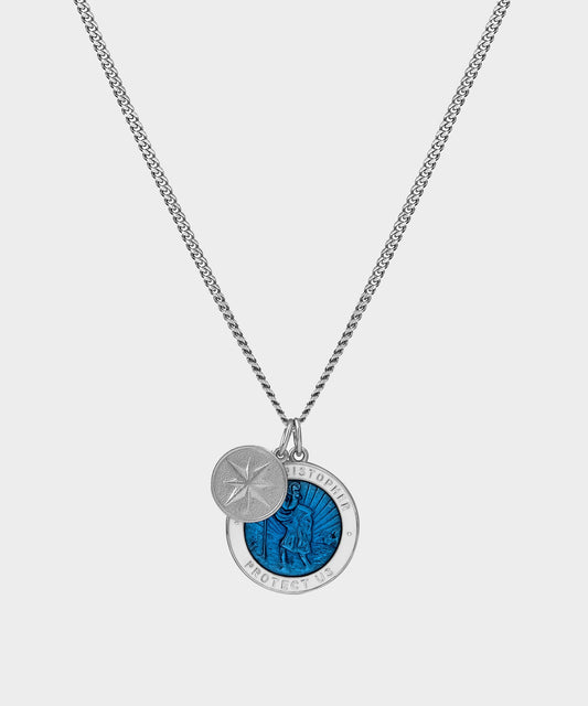 Miansai Saint Christopher Surf Necklace - Silver