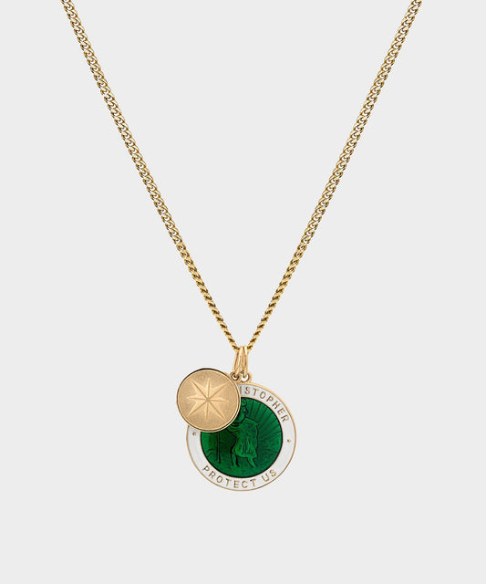 Miansai Saint Christopher Surf Necklace - Gold