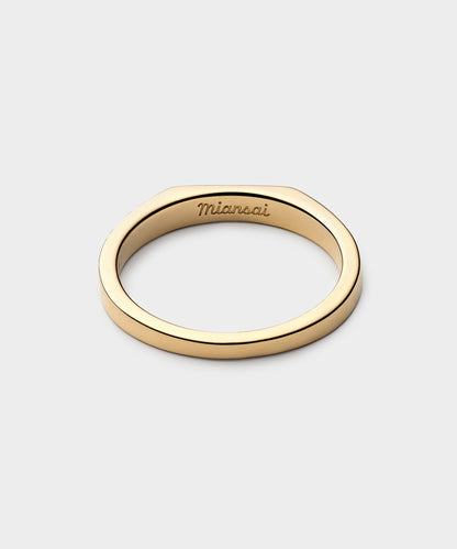 Miansai Gold Thin Geo Ring Diamond Ring - Gold