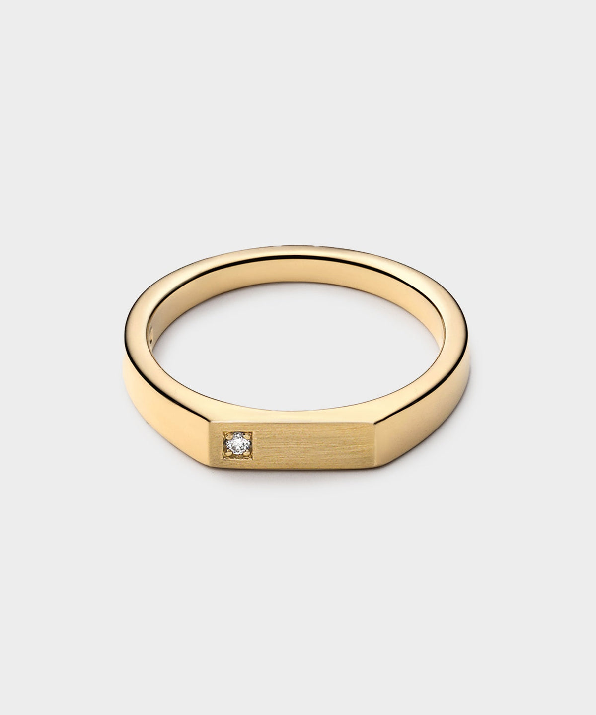 Miansai Gold Thin Geo Ring Diamond Ring - Gold