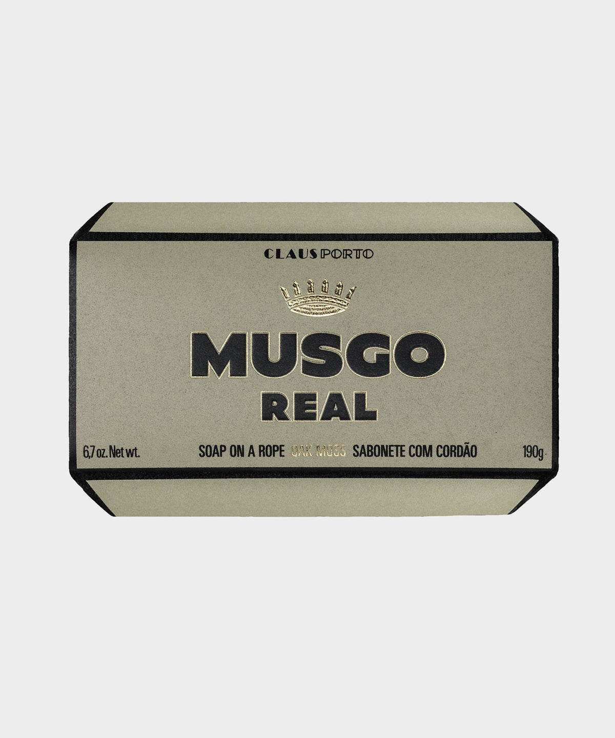 MUSGO REAL SOAP ON A ROPE, OAK MOSS - Black