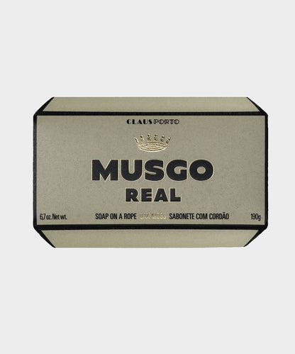 MUSGO REAL SOAP ON A ROPE, OAK MOSS - Black