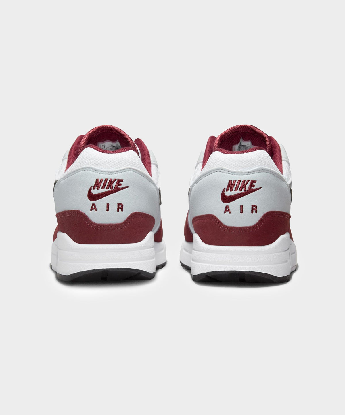 Nike Air Max 1 White / Dark Team Red - Grey