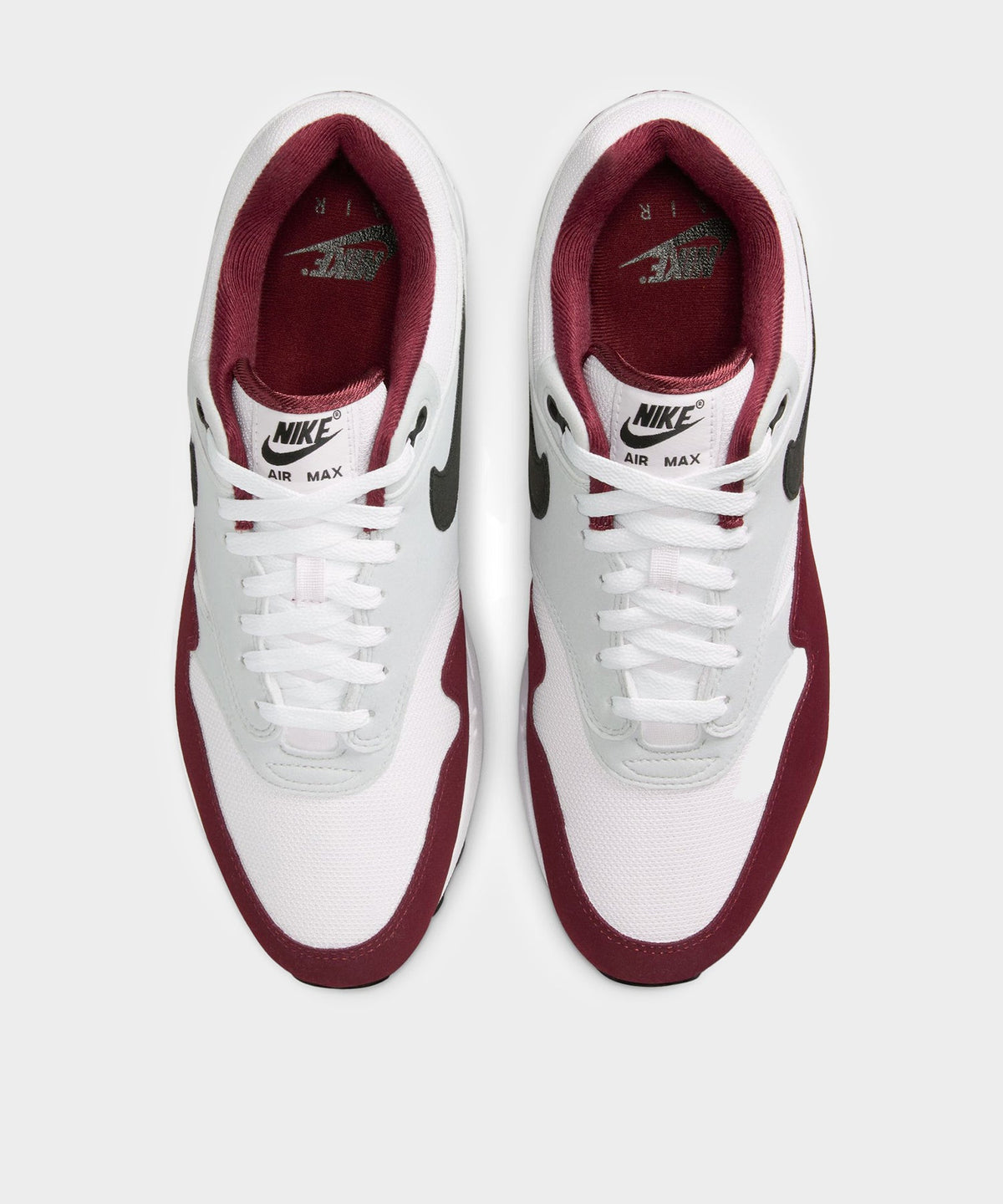 Nike Air Max 1 White / Dark Team Red - Grey