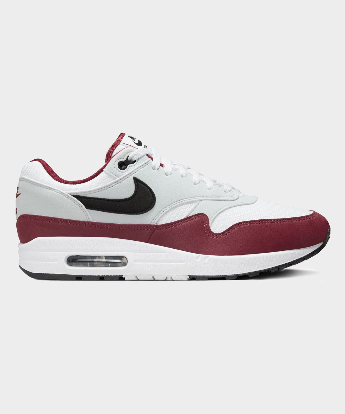 Nike Air Max 1 White / Dark Team Red - Grey