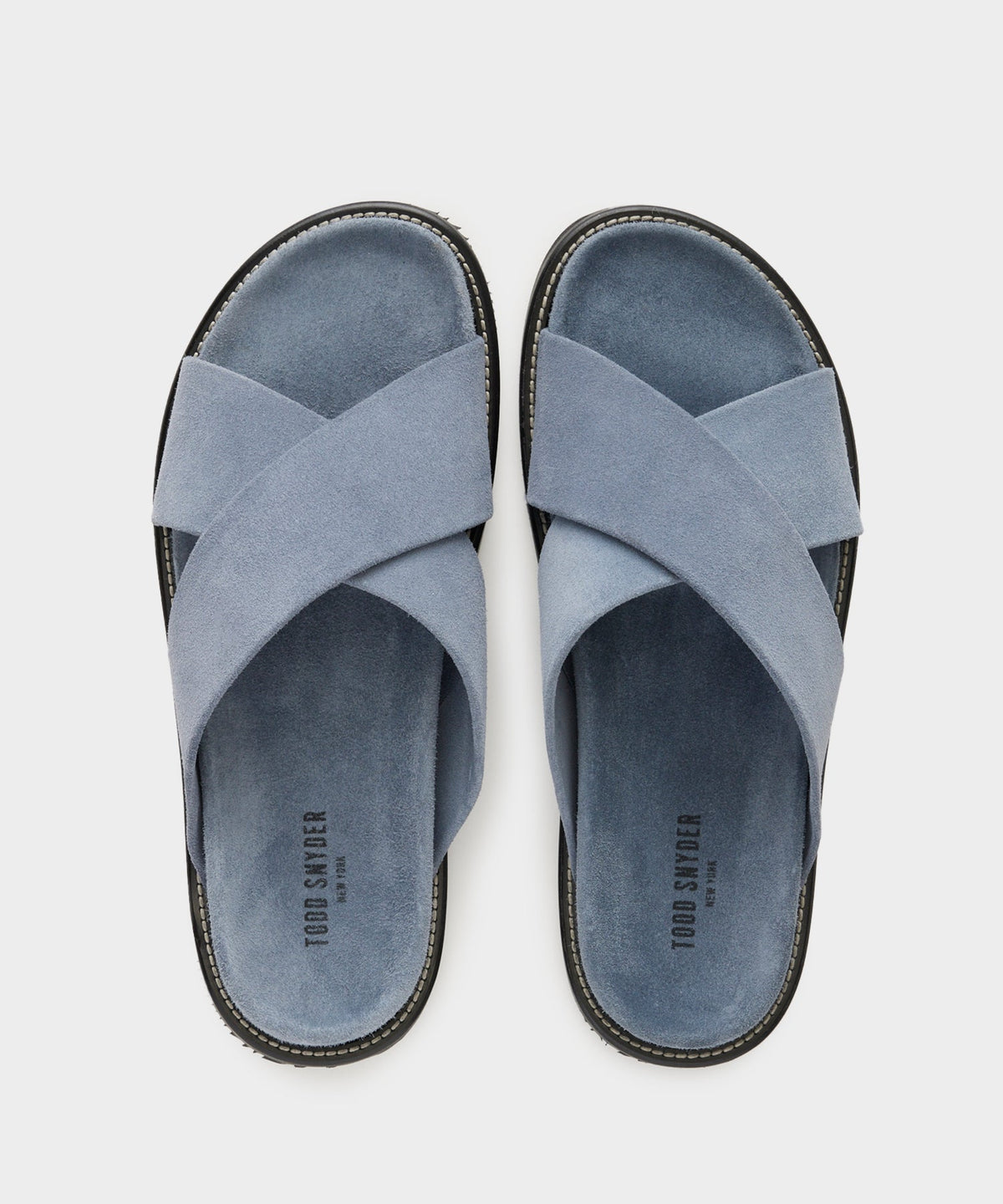 Nomad Suede Crossover Sandal - Steel Blue