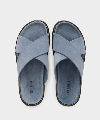 Nomad Suede Crossover Sandal - Steel Blue