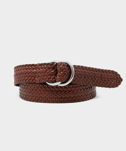 O-Ring Braided Belt - Warm Cognac