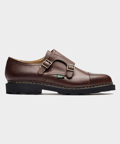 Paraboot William Monk Strap Dress Shoe - Brown