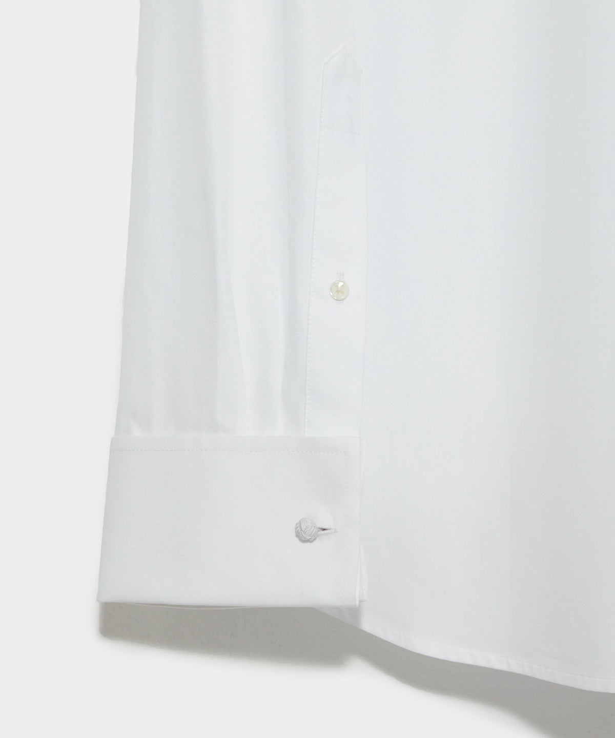 Italian Cotton Pique Bib Front Tuxedo Shirt - White