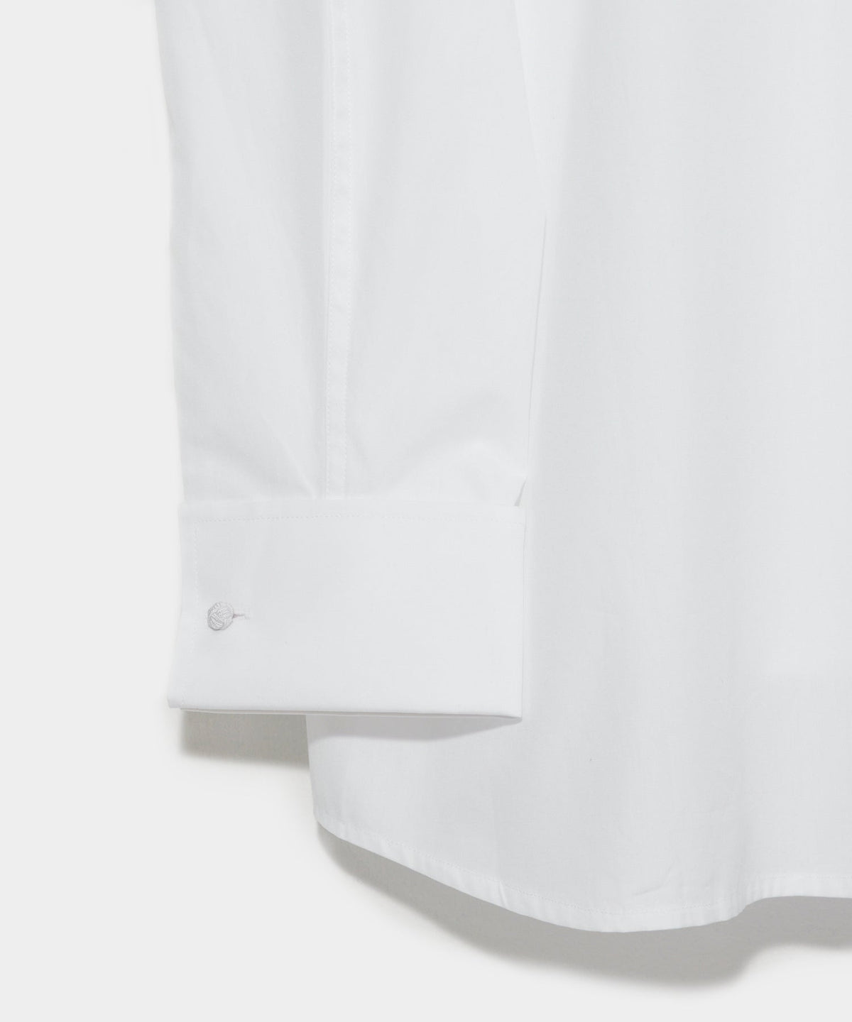 Slim Fit Plain Front Tuxedo Dress Shirt - White