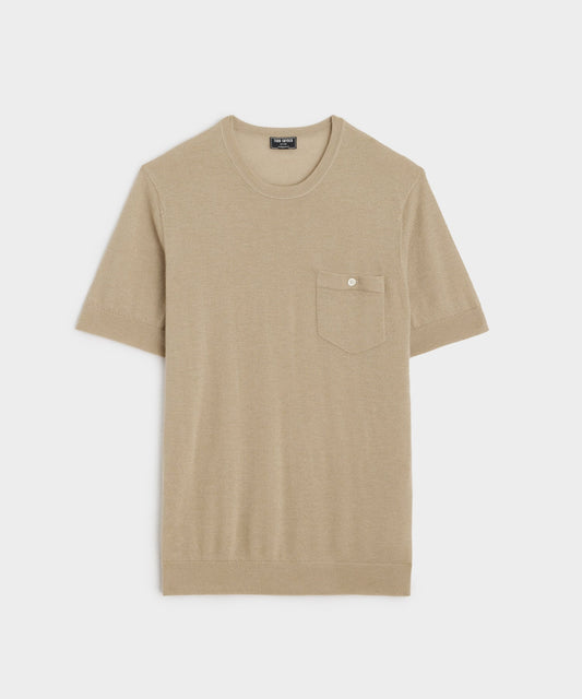 Premium Short-Sleeve Cashmere Pocket Tee - Baja Dunes