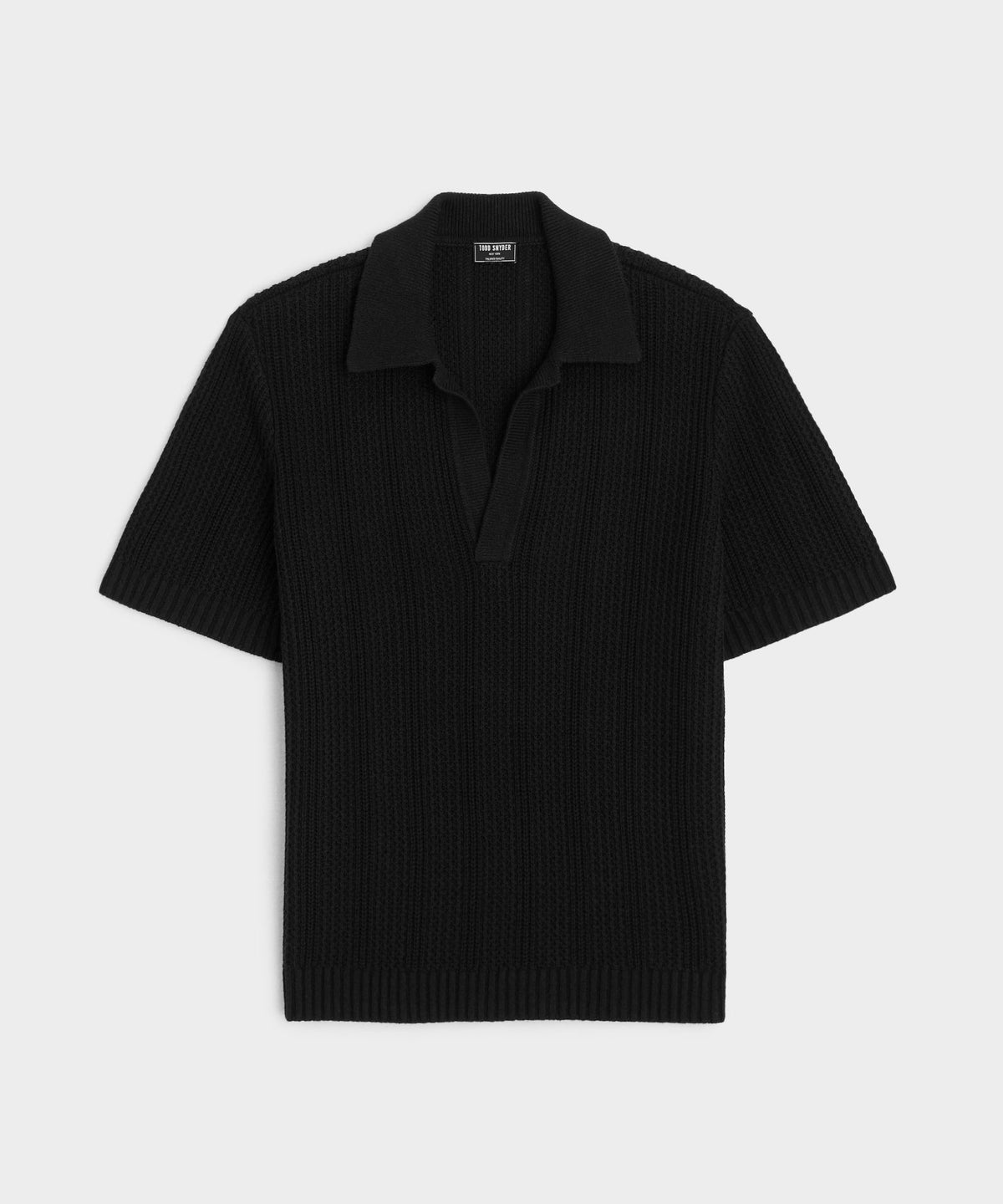 Relaxed Cotton-Hemp Sweater Polo - Black