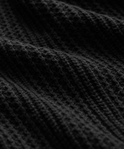 Relaxed Cotton-Hemp Sweater Polo - Black