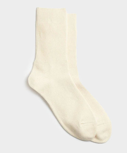 RoToTo Organic Daily 3 Pack Crew Socks - Ecru