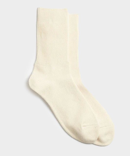 RoToTo Organic Daily 3 Pack Crew Socks - Ecru