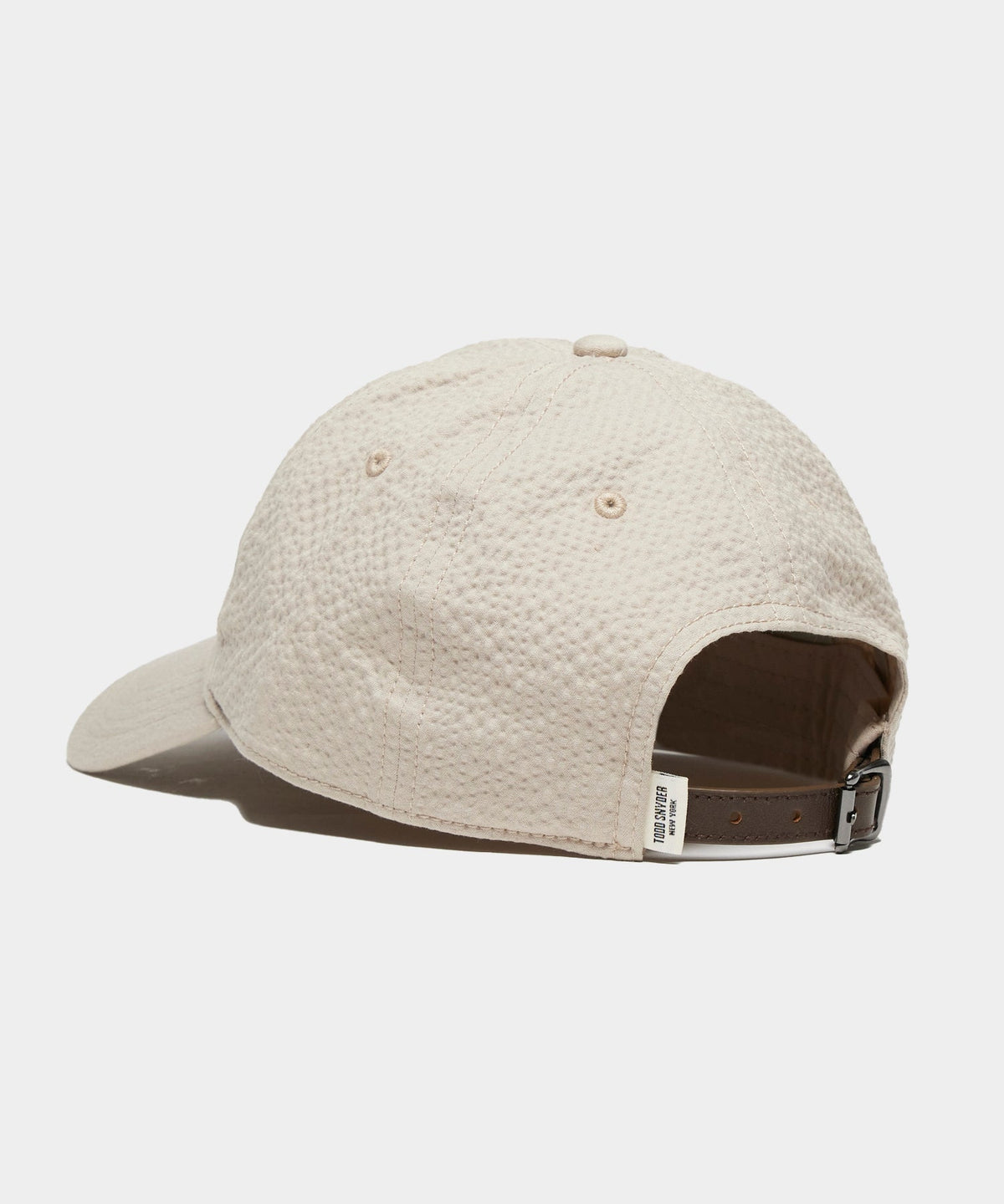 Seersucker Baseball Cap - Tan