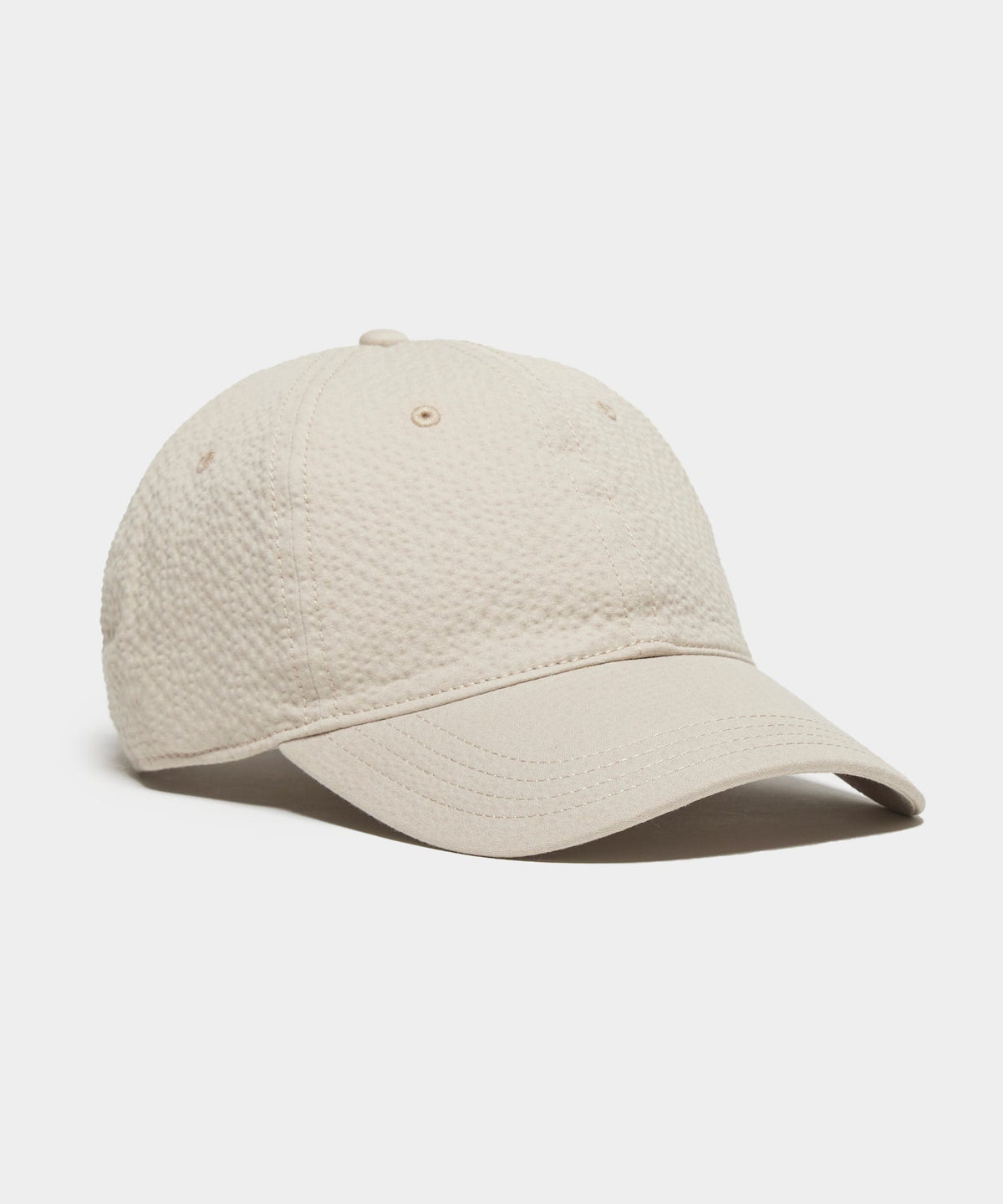 Seersucker Baseball Cap - Tan