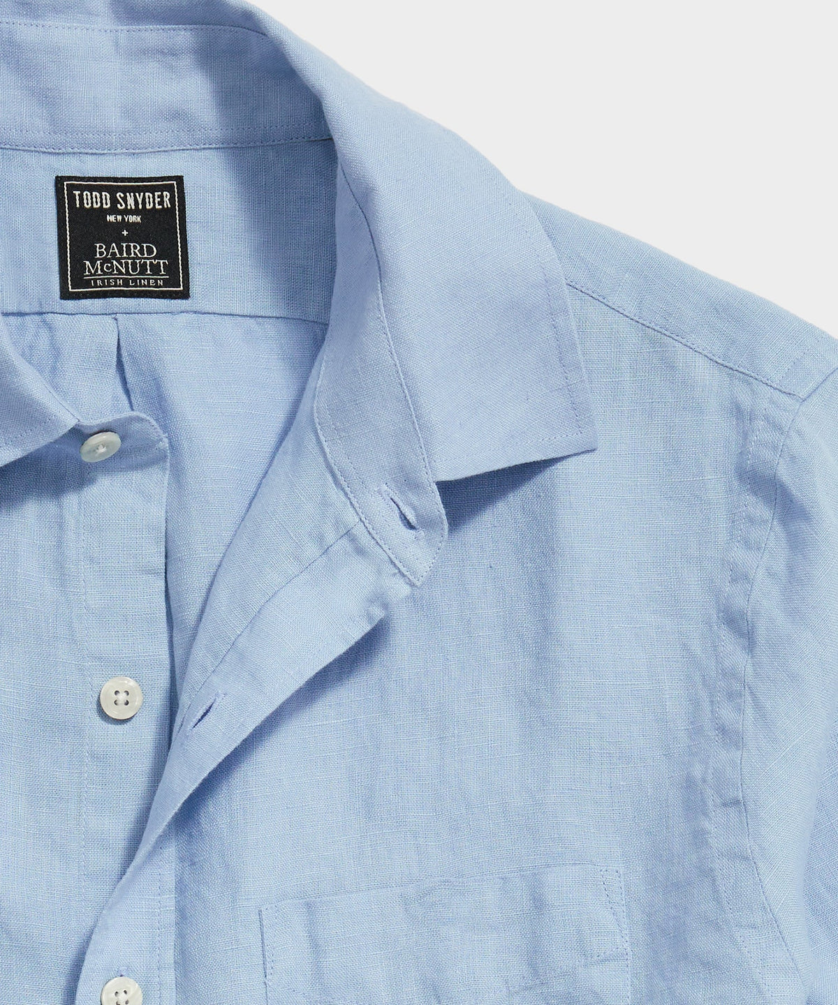 Sea Soft Irish Linen Point Collar Shirt - Blue Tide