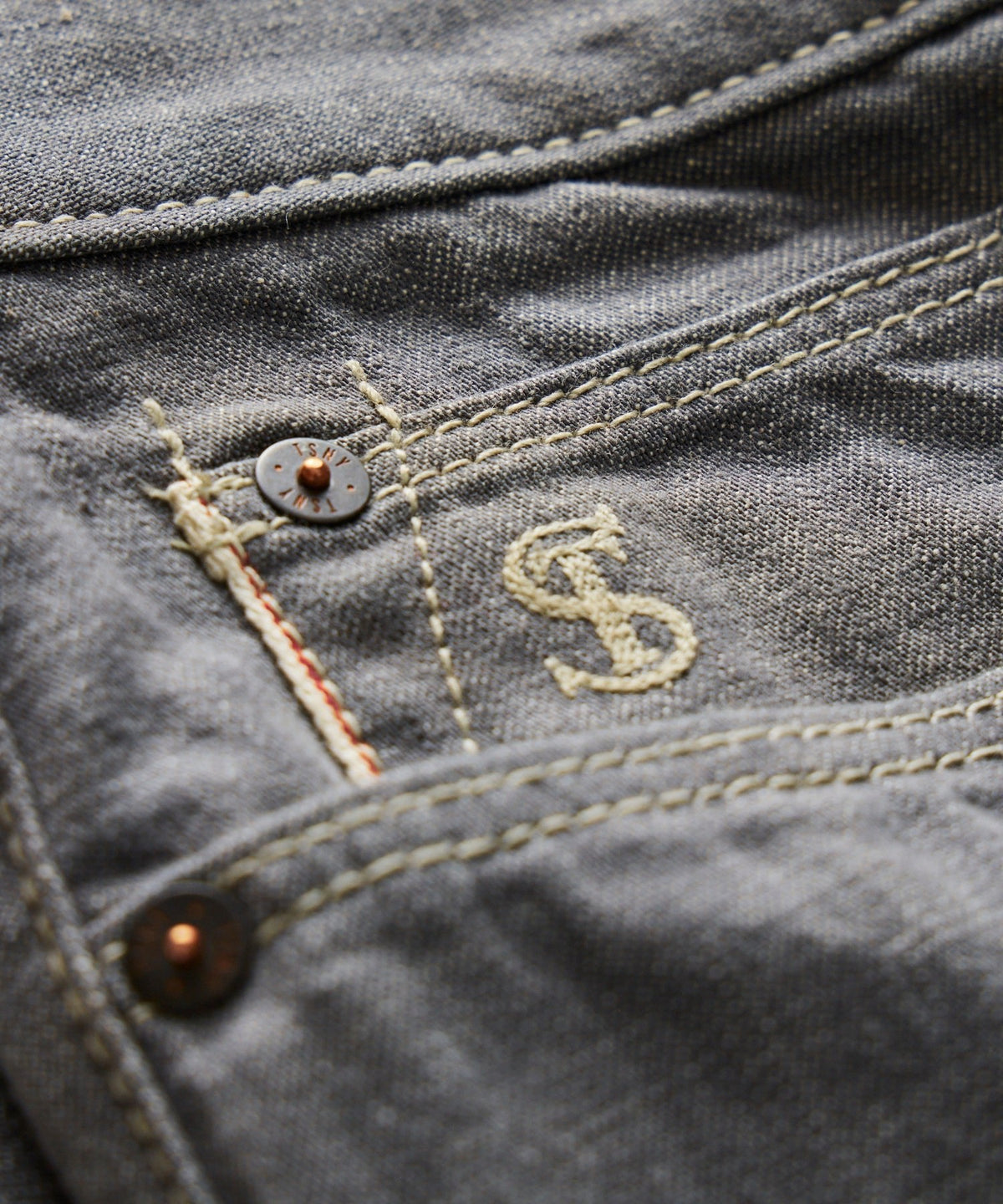 Slim Lightweight Japanese Selvedge Jean - Charcoal