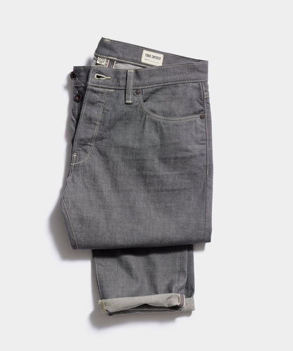Slim Lightweight Japanese Selvedge Jean - Charcoal