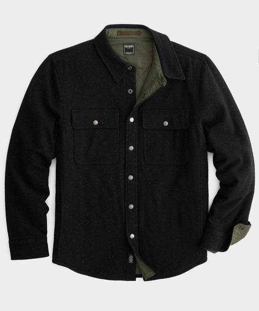 Speckled Wool Basecamp Shirt - Black