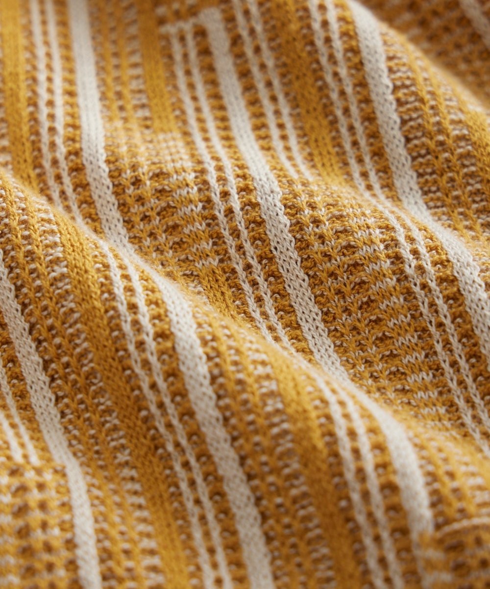 Textured Silk-Cotton Montauk Sweater Polo - Lemon