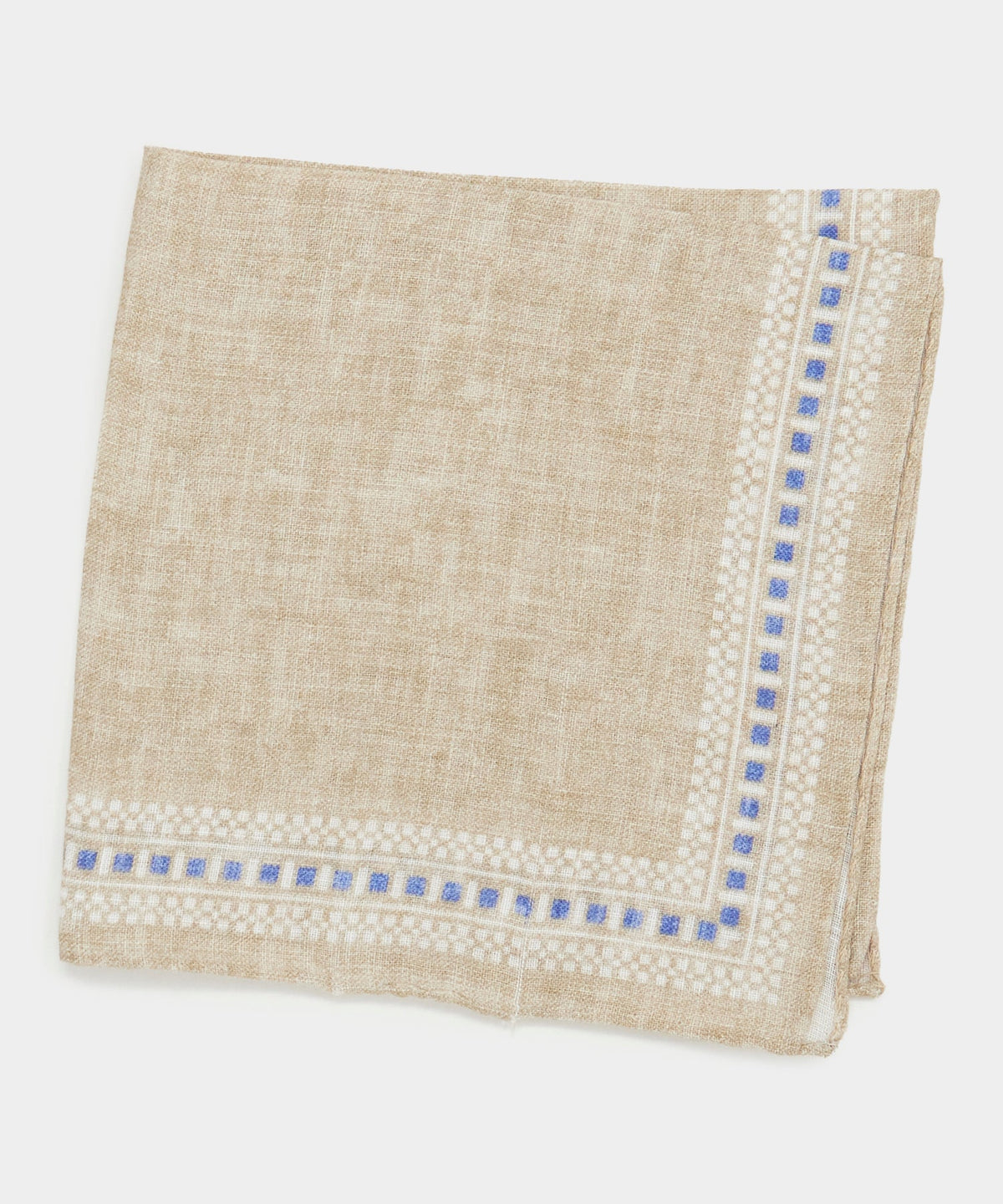 Tile Border Pocket Square - Burlap