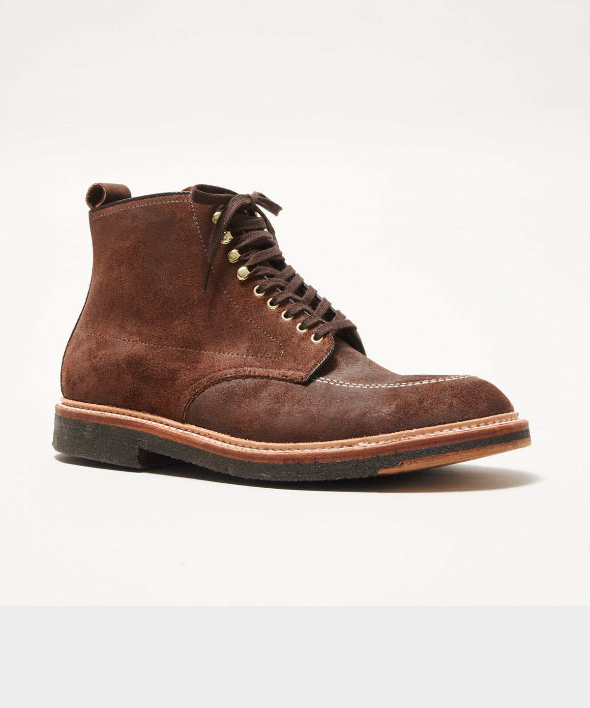 Todd Snyder x Alden Indy Reverse Chamois Leather Boot - Tobacco