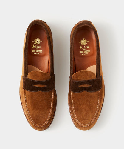 Todd Snyder x Alden Two-Tone Penny Loafer - Snuff