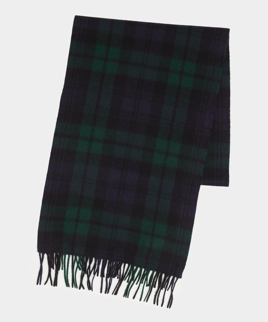 Todd Snyder x Joshua Ellis Cashmere Blackwatch Scarf - Black