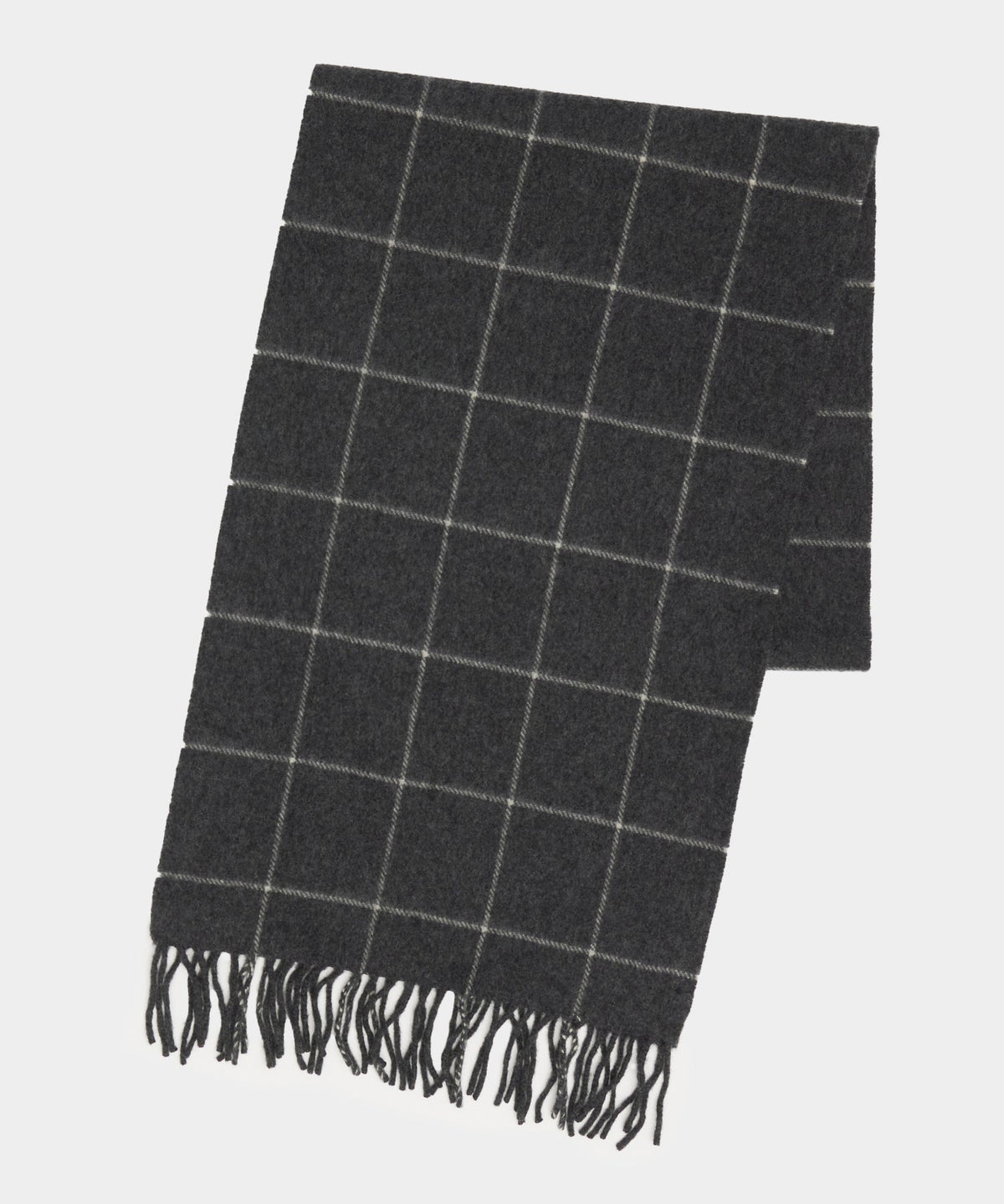 Todd Snyder x Joshua Ellis Cashmere Windowpane Scarf - Grey