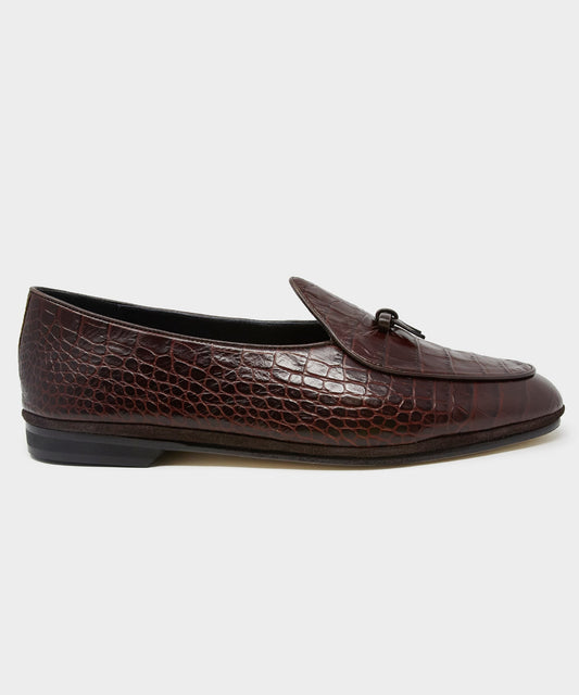 Todd Snyder x Rubinacci Croc Marphy Loafer - Brown