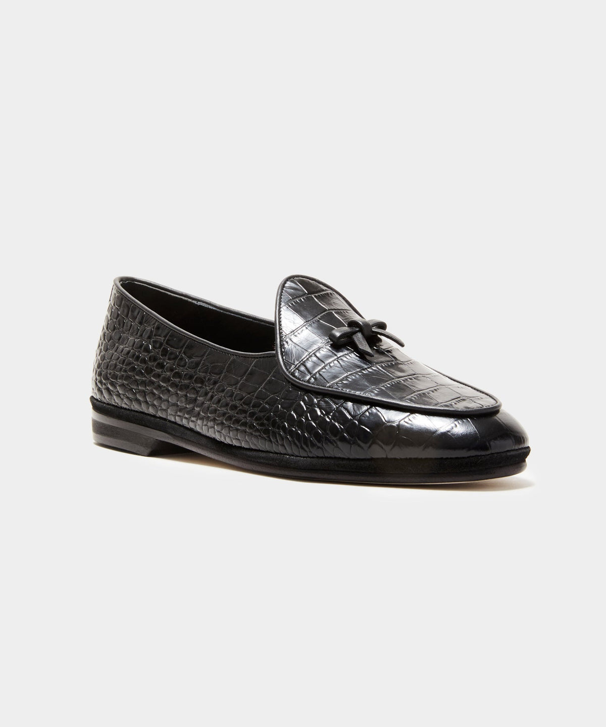 Todd Snyder x Rubinacci Croc Marphy Loafer - Black
