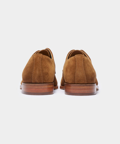 Todd Snyder x Sanders Archie Unconstructed Lace-Up Suede Derby - Tobacco