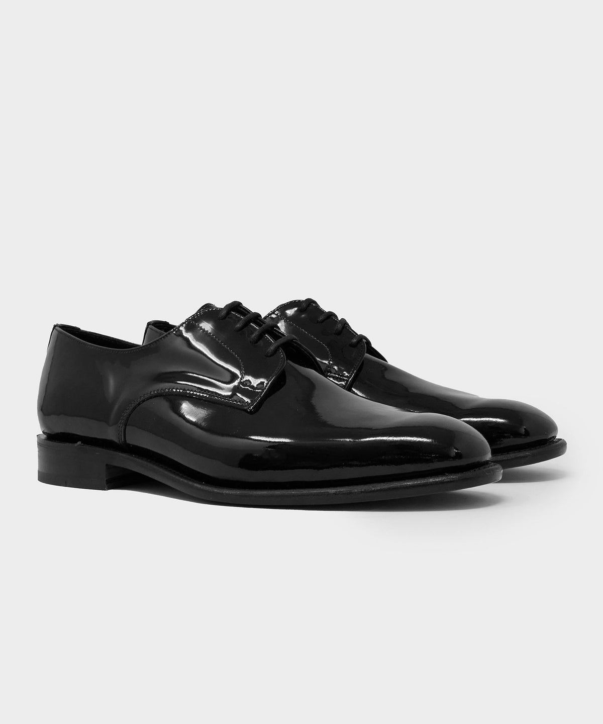 Todd Snyder x Sanders Patent Leather Gibson Derby - Black