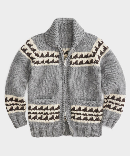 Triangle Hand-Knit Cardigan Jacket - Heather Grey
