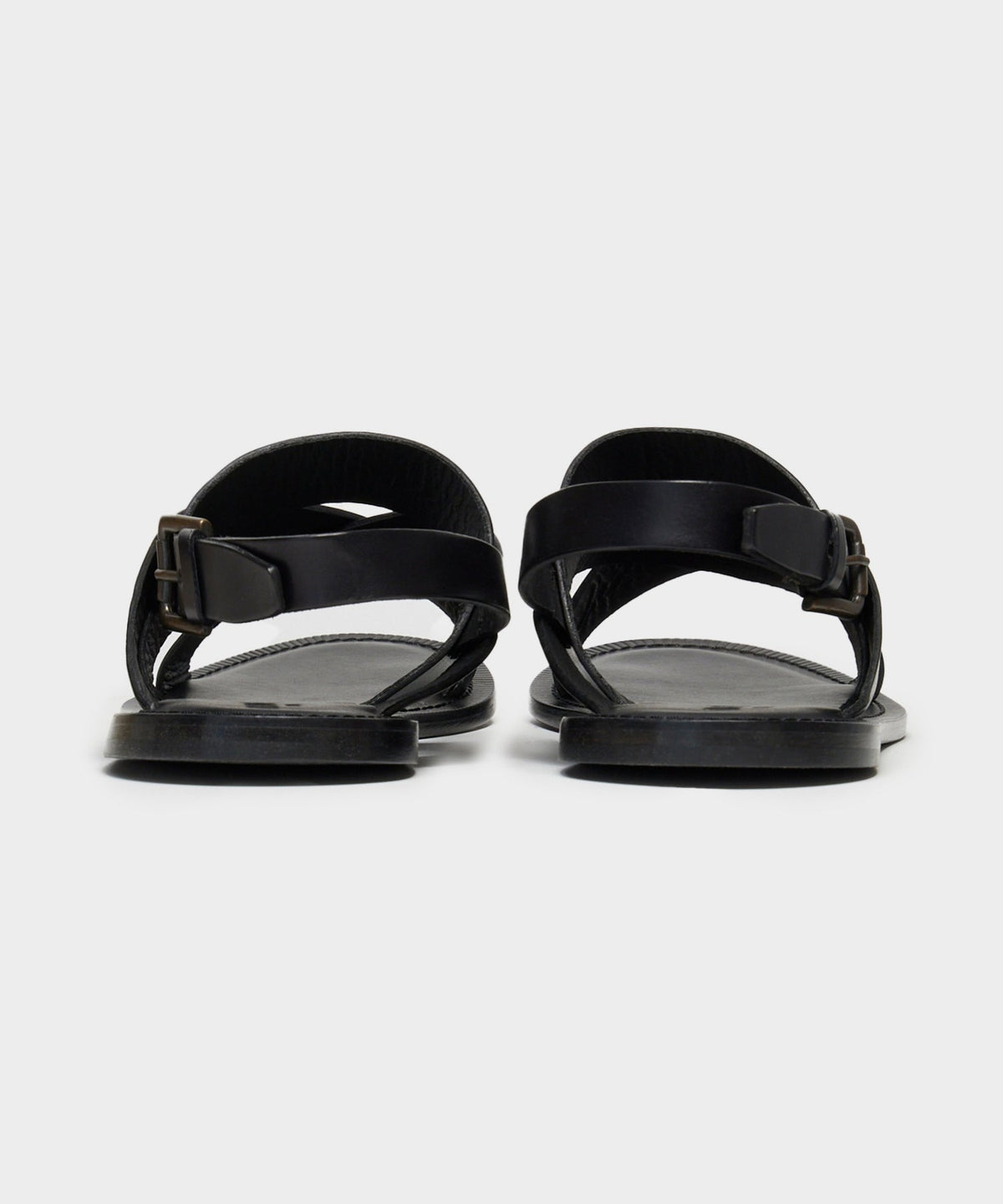 Tuscan Leather Crossover Backstrap Sandal - Black