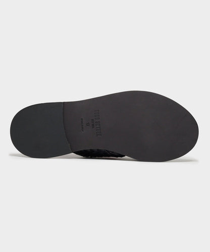Tuscan Leather Crossover Backstrap Sandal - Black
