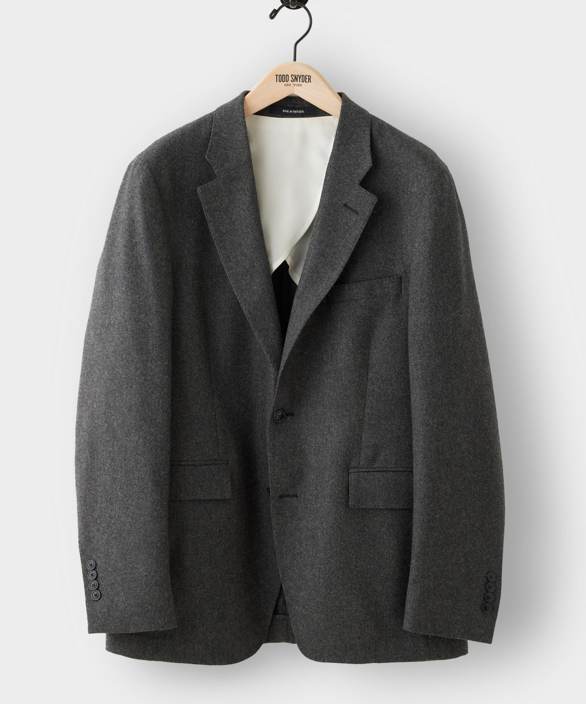 Italian Flannel Sport Coat - Charcoal