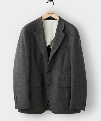 Italian Flannel Sport Coat - Charcoal