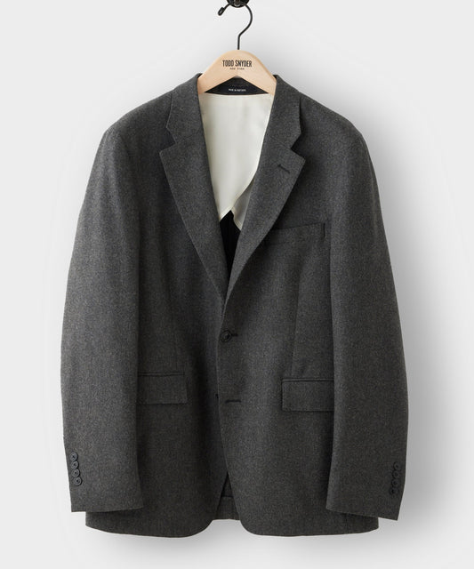 Italian Flannel Sport Coat - Charcoal