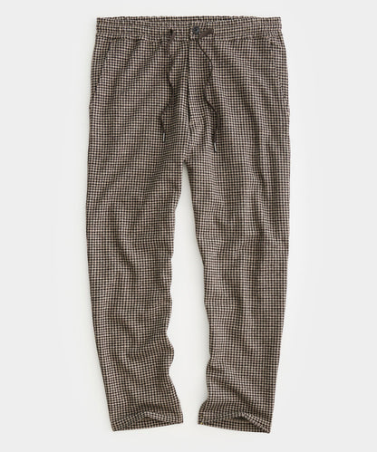 Wool Houndstooth Pant - Desert Beige