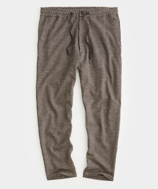 Wool Houndstooth Pant - Desert Beige