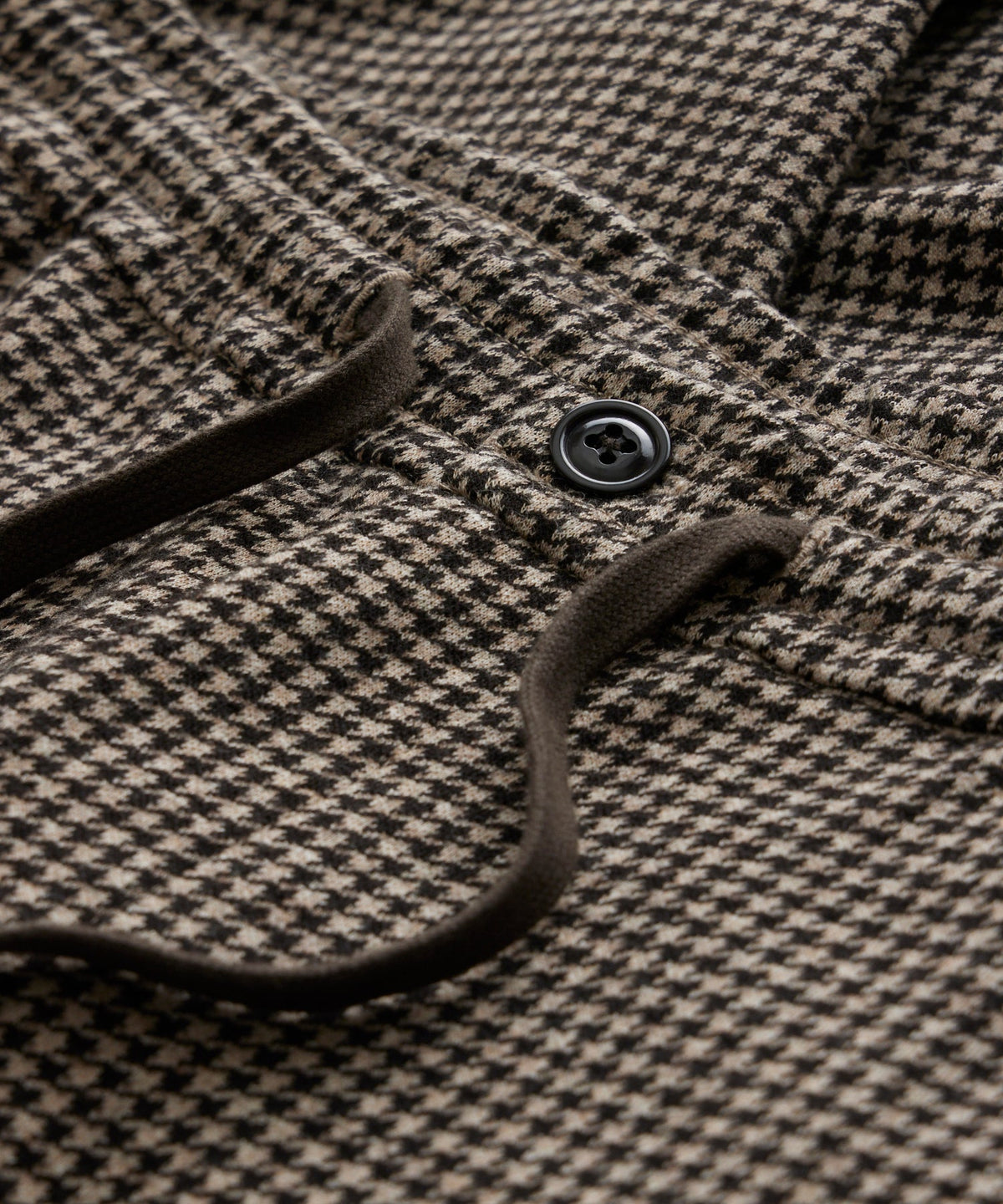 Wool Houndstooth Pant - Desert Beige